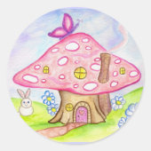Butterfly Mushroom Spring Bunny Party Stickers (Vorderseite)