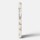 Butterfly-Muster cremebraun rosa Pink-Namensschild Case-Mate iPhone Hülle (Rückseite / Links)