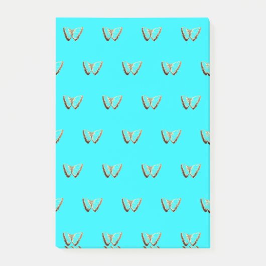 Butterfly-Muster Postit-Notizen Post-it Klebezettel (Vorderseite)