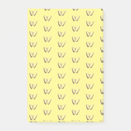 Butterfly-Muster Postit-Notizen Post-it Klebezettel (Vorderseite)