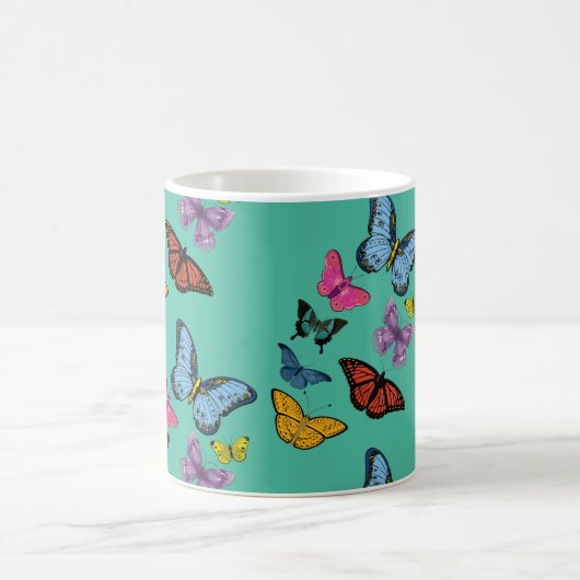 Butterfly-Muster-Textur Kaffeetasse (Mittel)