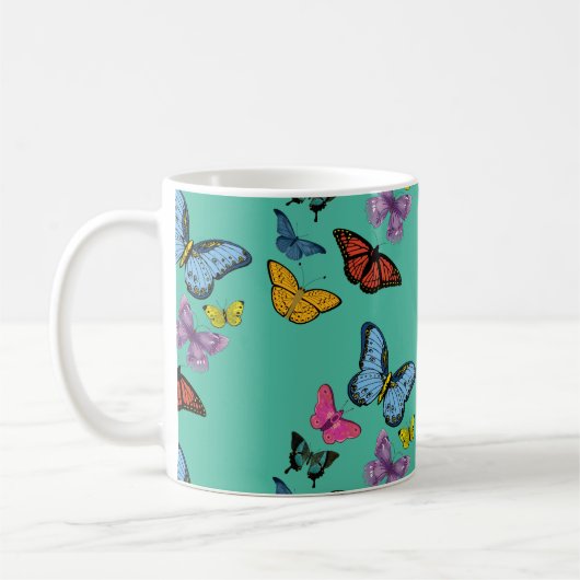 Butterfly-Muster-Textur Kaffeetasse (Links)