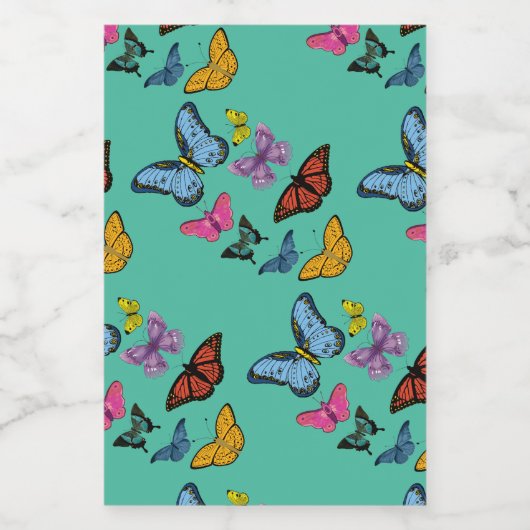 Butterfly-Muster-Textur Lebensmitteletikett (Einzelnes Label)