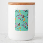 Butterfly-Muster-Textur Lebensmitteletikett (Vorderseite)