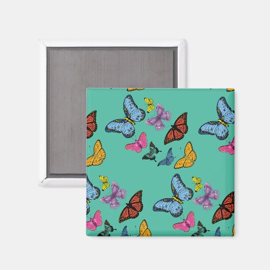 Butterfly-Muster-Textur Magnet (Vorderseite/Rückseite)