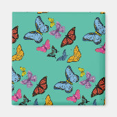 Butterfly-Muster-Textur Magnet (Vorne)