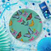 Butterfly-Muster-Textur Pappteller (Party)