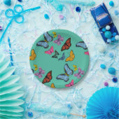 Butterfly-Muster-Textur Pappteller (Party)