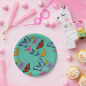 Butterfly-Muster-Textur Pappteller (Party)