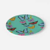 Butterfly-Muster-Textur Pappteller (Schrägansicht)