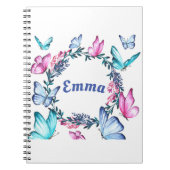 Butterfly Name Spiral Foto Notebook Notizblock (Vorderseite)