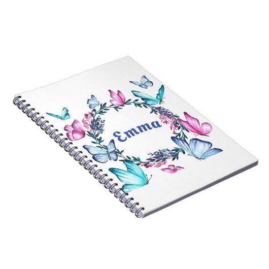 Butterfly Name Spiral Foto Notebook Notizblock