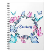 Butterfly Name Spiral Foto Notebook Notizblock