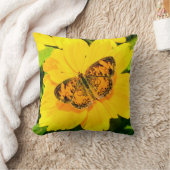 Butterfly Naturell Hellgelbes Poly-Wirbel Kissen (Decke)