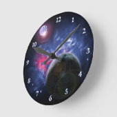 Butterfly Nebula Numbered Acrylic Wall Clock Runde Wanduhr (Winkel)