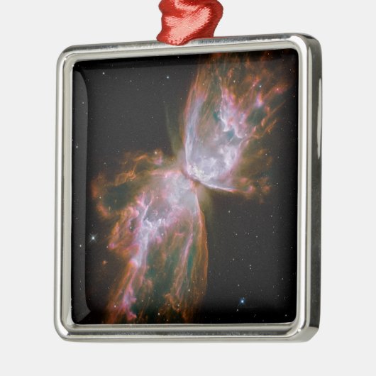 Butterfly Nebula Print Ornament Aus Metall (Links)