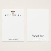 Butterfly Necklace Bracelet Display Card (Vorne & Hinten)