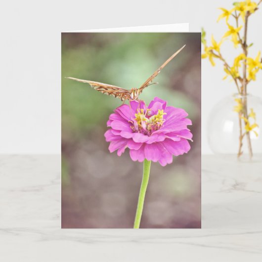 Butterfly Nectar Scripture Card Psalm 34:8 Karte (Gelbe Blume)