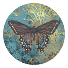 Butterfly New Wave Blue Vintag