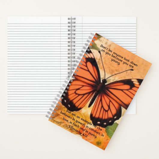 Butterfly Notebook 1 Timothy 4:12 Notizblock (Innen)