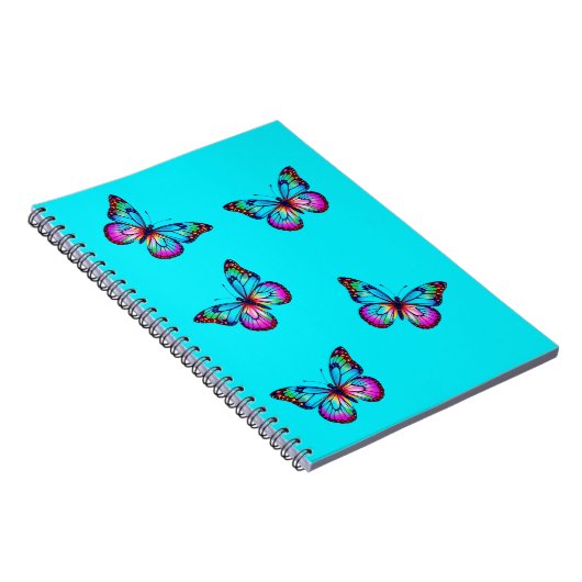 Butterfly Notebook Aqua Blue Notizblock (Rechte Seite)