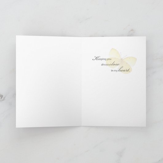 Butterfly Notebook-Säugling-Death-Support Karte (Innenseite)