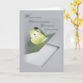 Butterfly Notebook-Säugling-Death-Support Karte (Gelbe Blume)