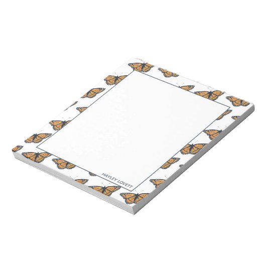 Butterfly Notepad Notizblock (Rotiert)