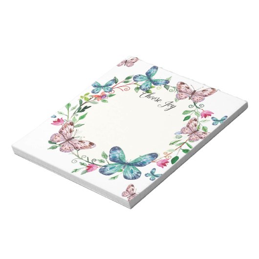 Butterfly Notepad Notizblock (Rotiert)