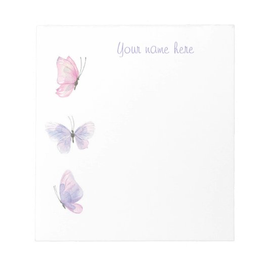 Butterfly-Notizblock Notizblock (Vorderseite)