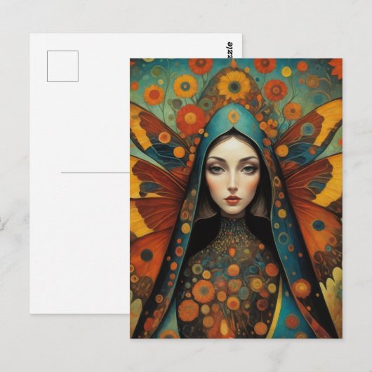Butterfly Nun Postkarte (Vorne/Hinten)