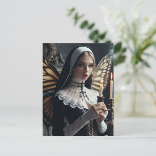 Butterfly Nun Postkarte (Stehend Vorderseite)
