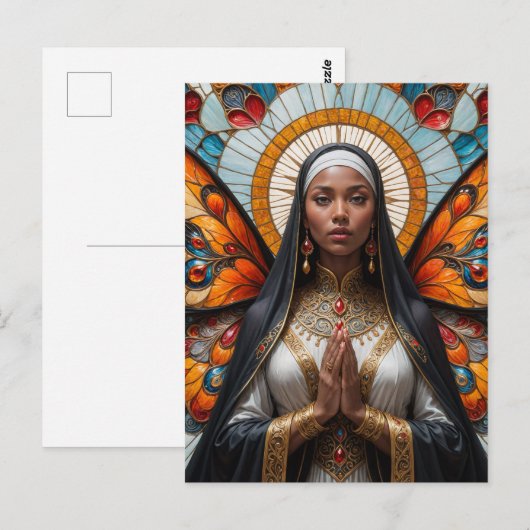 Butterfly Nun Postkarte (Vorne/Hinten)