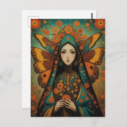 Butterfly Nun Postkarte (Vorne/Hinten)