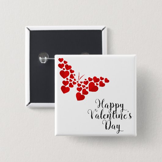 Butterfly of hearts button (Vorne & Hinten)