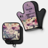 Butterfly Ofenhandschuh & Topflappen-Set (Vorderseite/Rückseite)