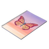 Butterfly Ombre Sunset Tones Journal Notizblock (Linke Seite)