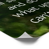 Butterfly on Basketblume, Scripting Verse Poster (Ecke)