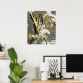 Butterfly on Blossoms, Scripting Verse Poster (Heimbüro)