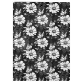 Butterfly On Blume Design - Schwarz Klemmbrett (Rückseite)