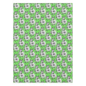 Butterfly On Blume Muster Green Design Tischdecke (Vorderseite)