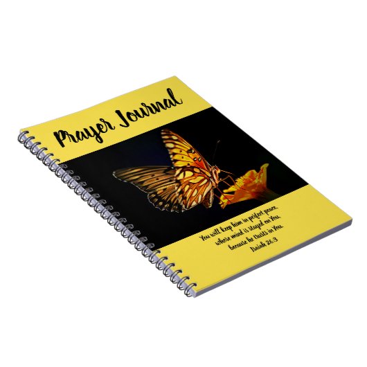 Butterfly on Orange Blume Praetjournal Notizblock (Rechte Seite)