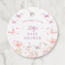 Butterfly on the Way Pink Flowers Baby Shower