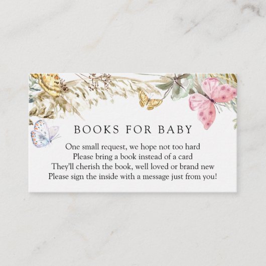 Butterfly on Way Books for Baby Enclosure Begleitkarte (Vorderseite)