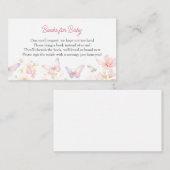 Butterfly on Way Books for Baby Enclosure Card Begleitkarte (Vorne/Hinten)