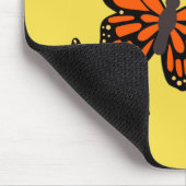 Butterfly Orange Yellow Happy Fly Imaging Wings Mousepad (Ecke)
