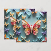 Butterfly Origami Einladung (Vorne/Hinten)