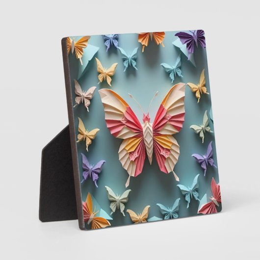 Butterfly Origami Fotoplatte (Vorderseite)