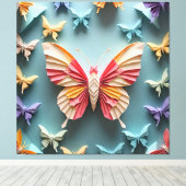 Butterfly Origami Leinwanddruck (Insitu (Holzboden))
