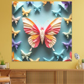 Butterfly Origami Leinwanddruck (Insitu (Wohnzimmer))